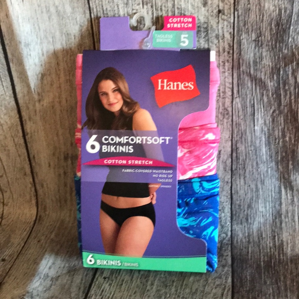 Hanes Women's Cotton Stretch Bikini with ComfortSoft Waistband